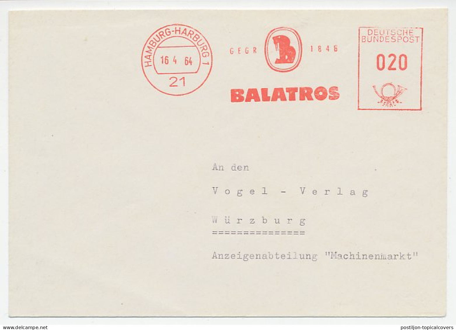 Meter Cover Germany 1964 Walrus - Other & Unclassified