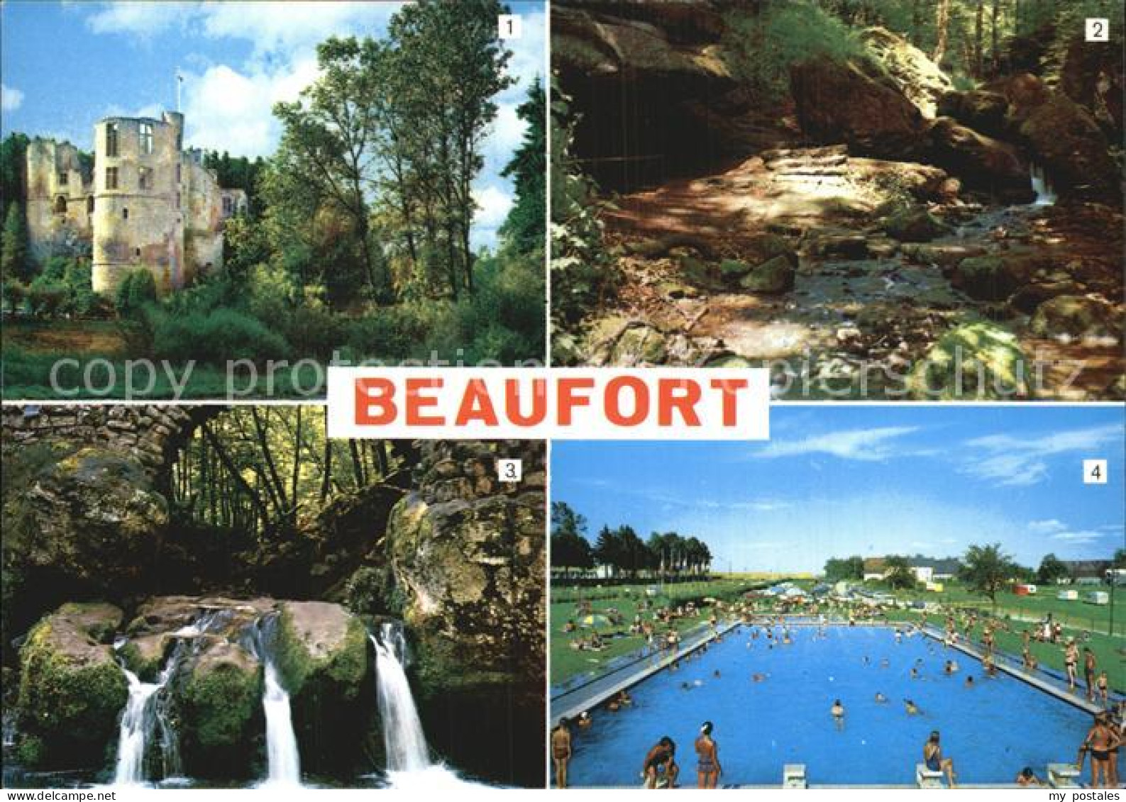 72580068 Beaufort_Befort_Luxembourg Chateau Hallerbach Schiessentuempel Piscine - Autres & Non Classés