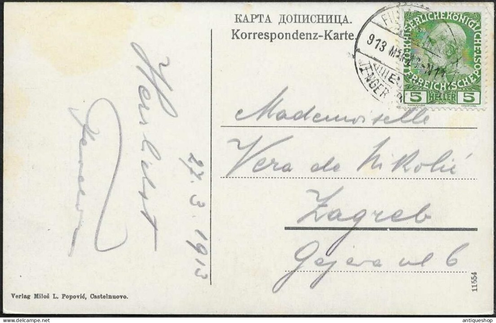 Montenegro-----Herceg Novi (Castelnuovo)-----old Postcard - Montenegro