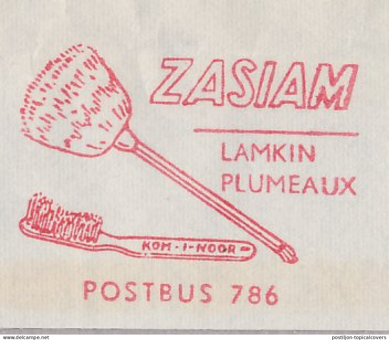 Meter Cover Netherlands 1959 Toothbrush - Feather Duster - Medizin