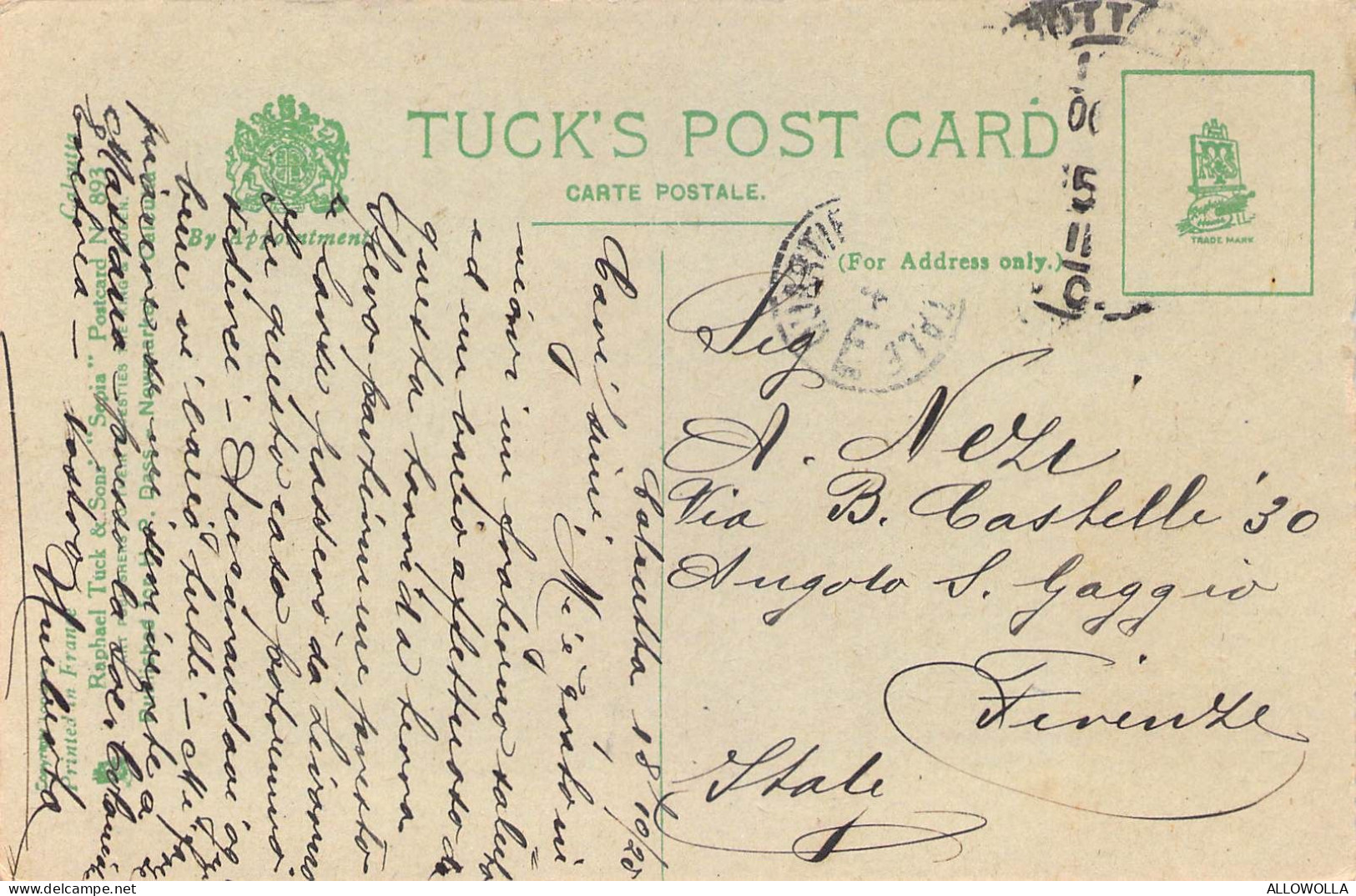 27016 " GENERAL POST OFFICE-CALCUTTA " -VERA FOTO-CART. POST.  SPED.1925 - India