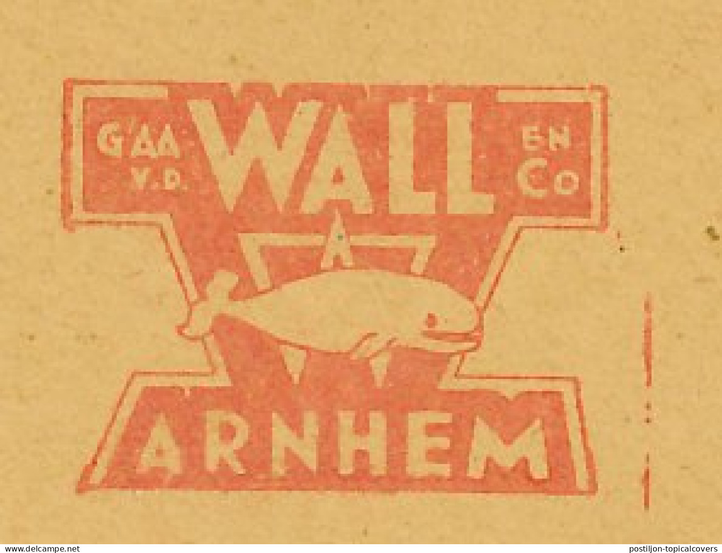 Meter Cover Netherlands 1933 Whale - Arnhem - Autres & Non Classés