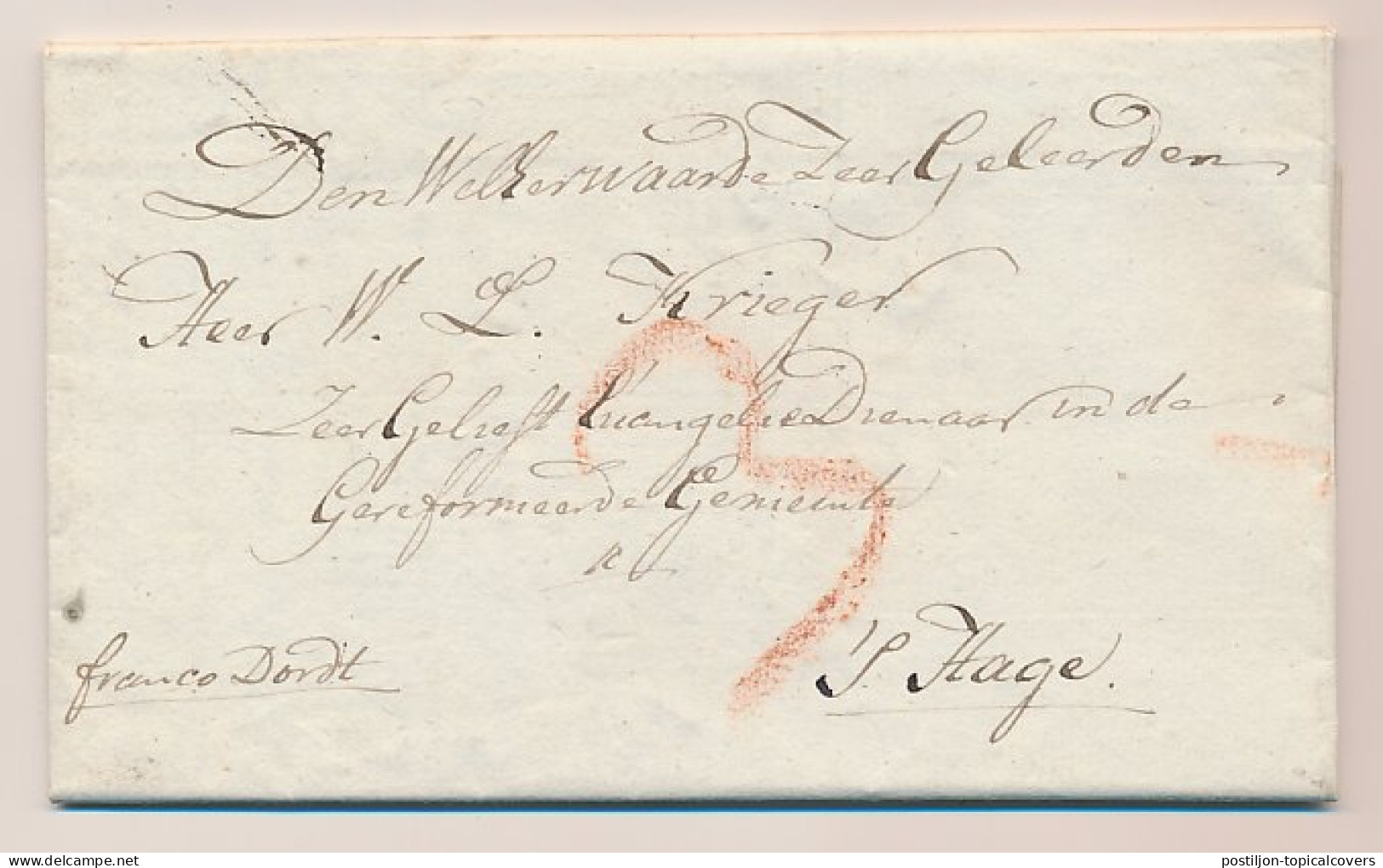 Klundert - Den Haag 1796 - Franco Dordt - ...-1852 Préphilatélie