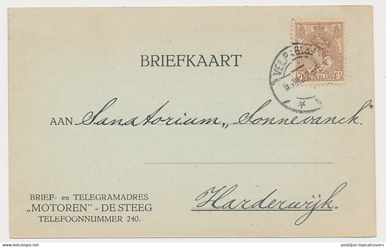 Firma Briefkaart De Steeg 1922 - Motoren - Unclassified