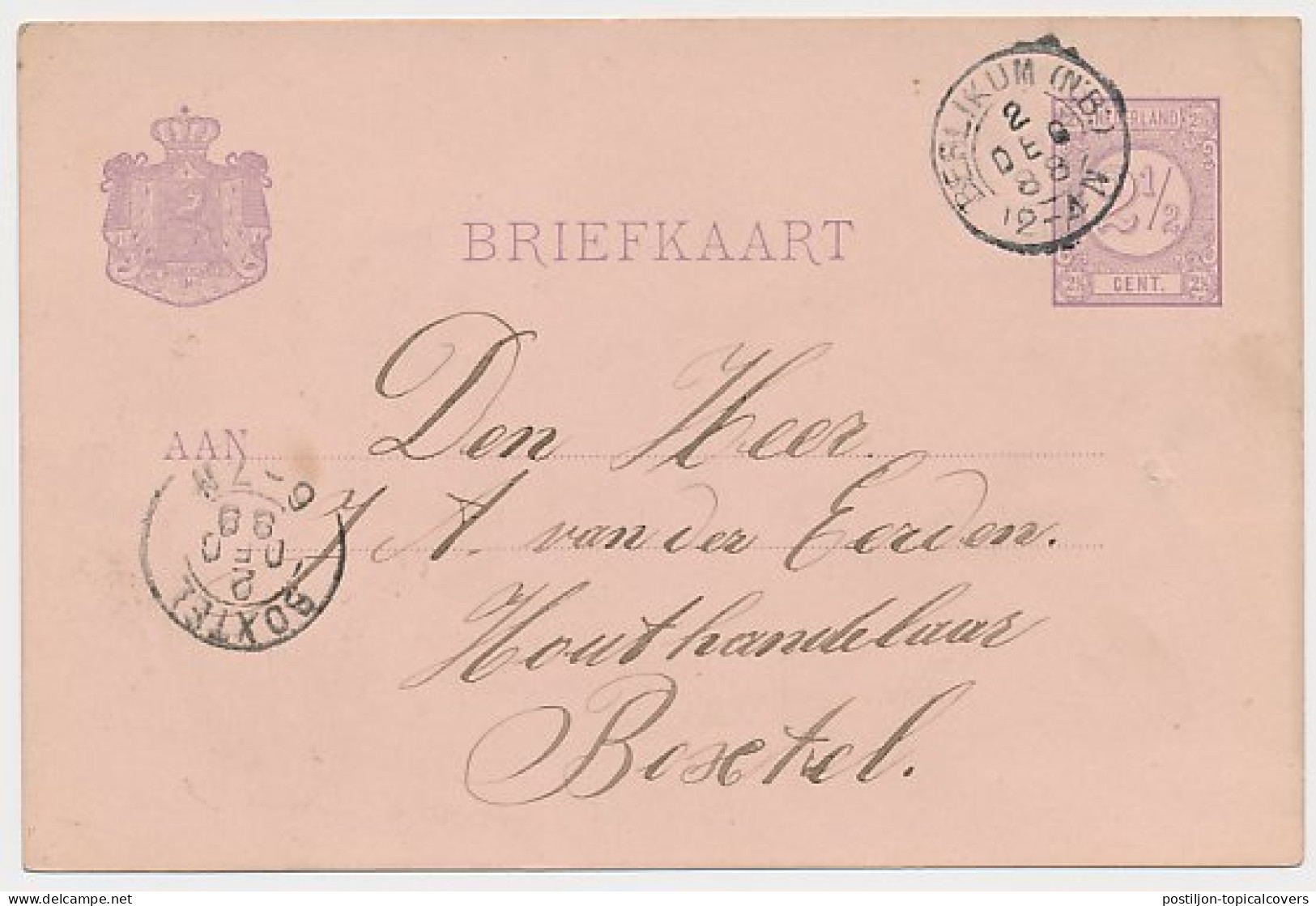 Kleinrondstempel Berlikum (N:B:) 1888 - Unclassified