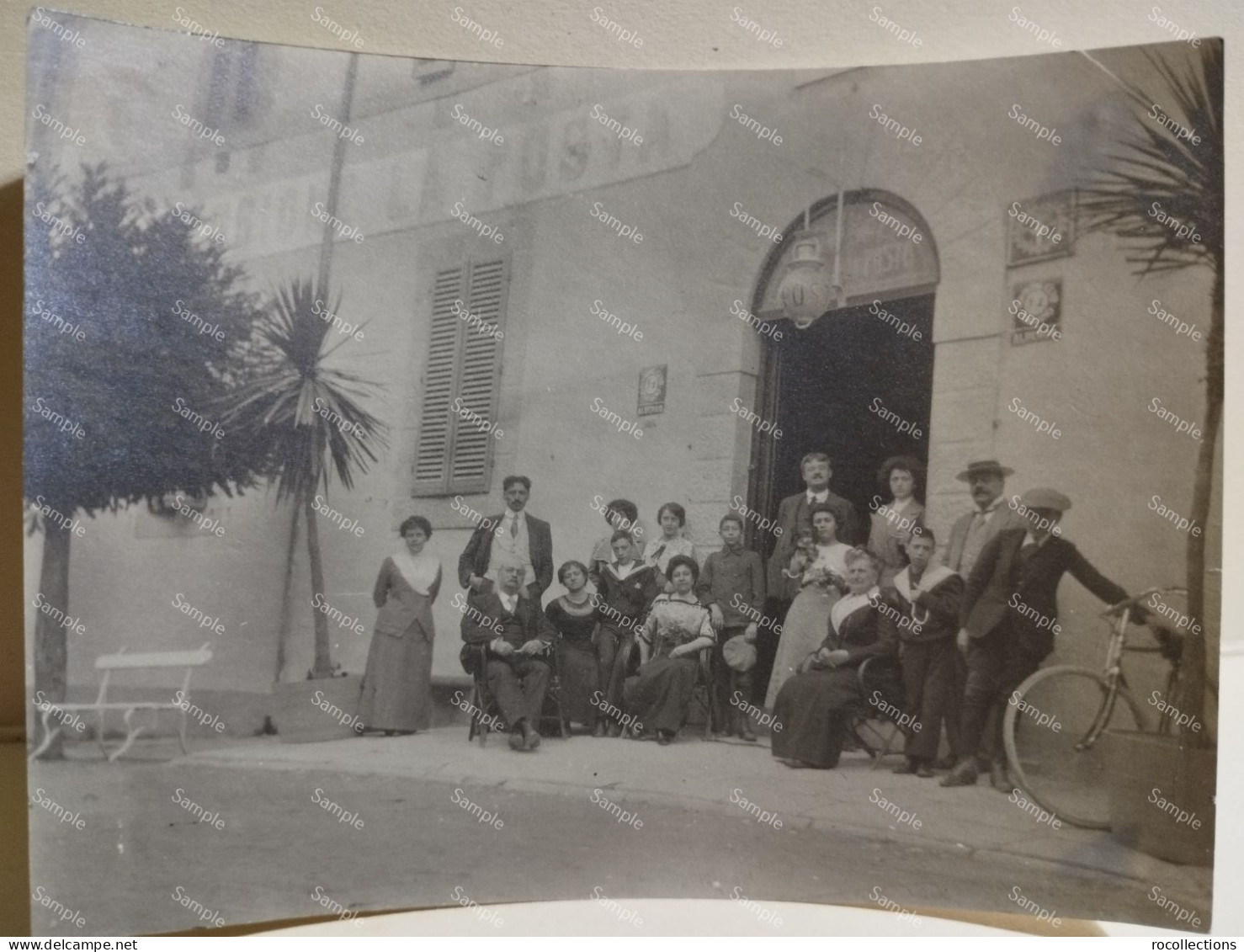 Italia Foto Persone ALBERGO E PENSIONE LA POSTA. San Marcello (Piteglio) 1912. 105x78 Mm - Europe