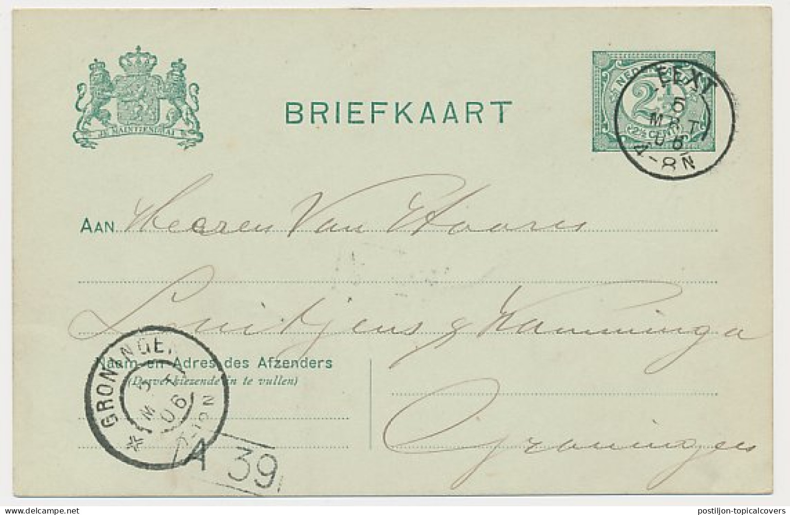 Annen - Kleinrondstempel Eext 1906 - Unclassified
