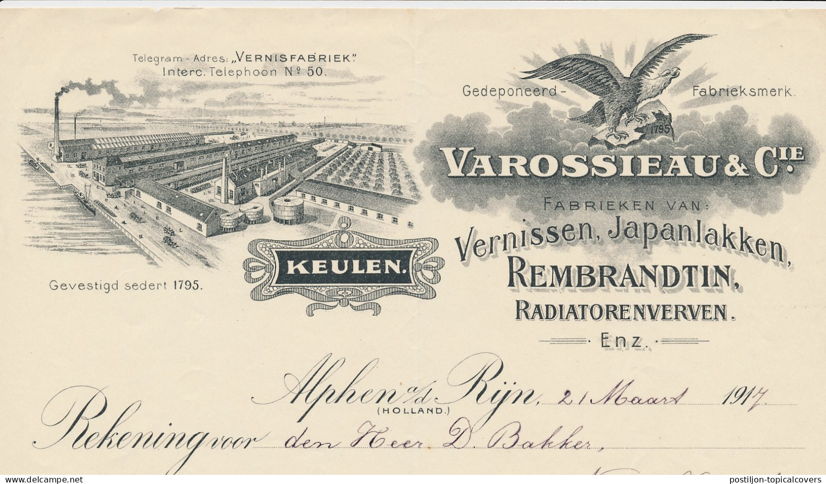 Nota Alphen A/d Rijn 1917 - Verf - Vernis - Japan Lakken - Pays-Bas