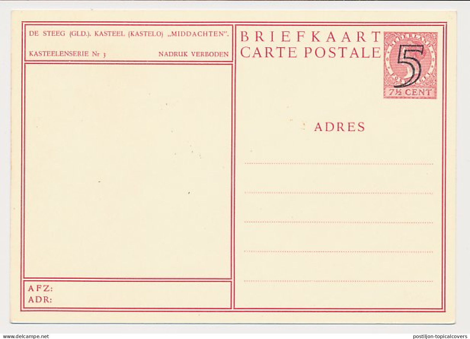 Briefkaart G. 286 C - Entiers Postaux