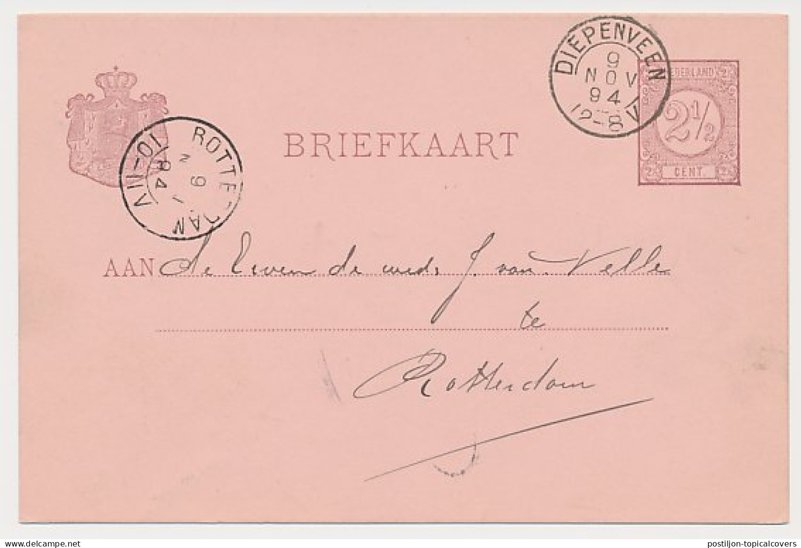 Kleinrondstempel Diepenveen 1894 - Non Classés