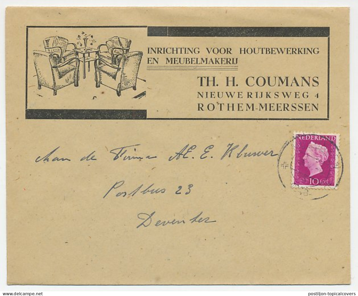 Firma Envelop Rothem - Meerssen 1948 - Meubelmakerij - Zonder Classificatie