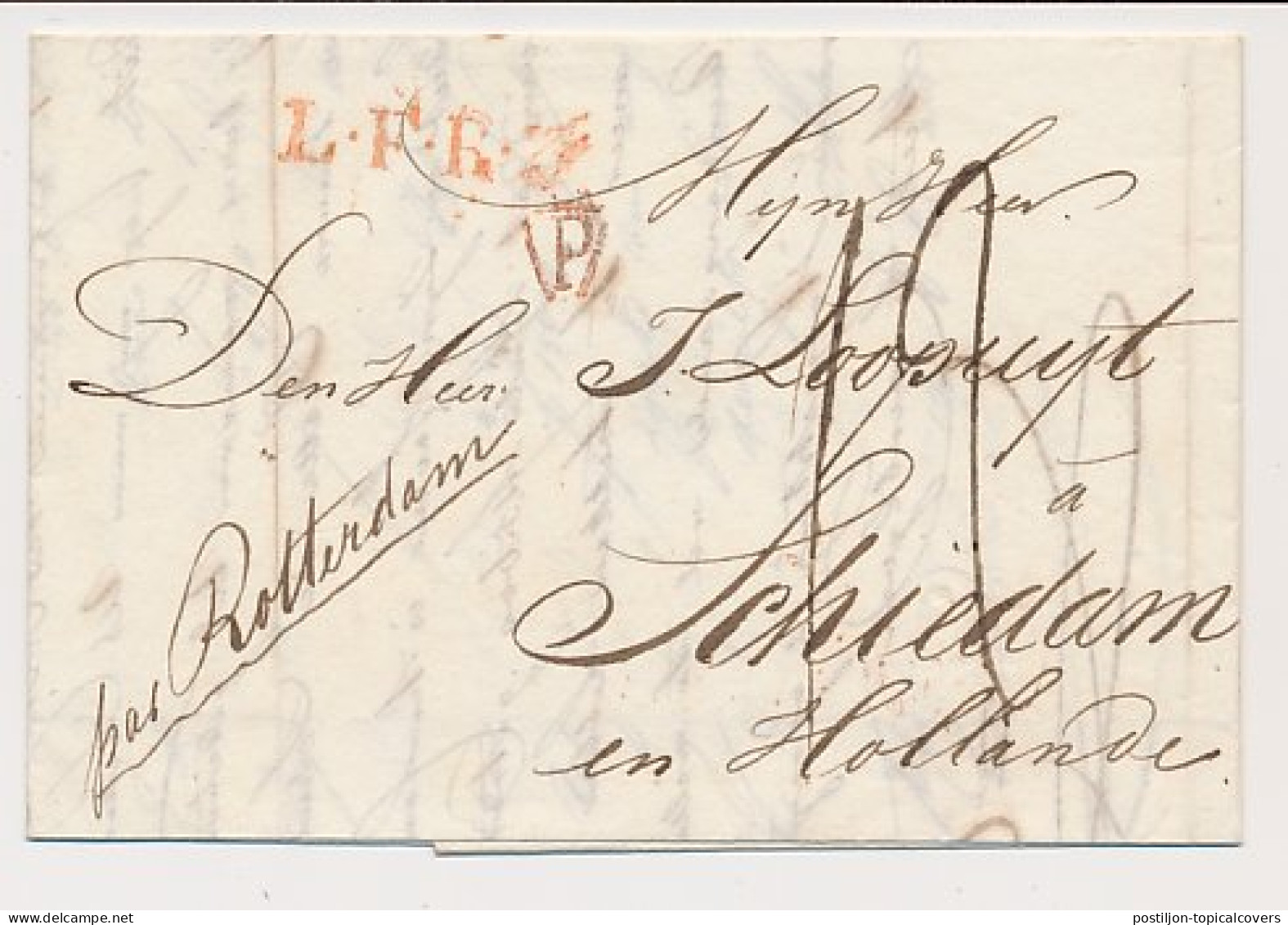 Parijs Frankrijk - Schiedam 1819 - Frankryk Over Bergen  - ...-1852 Prephilately