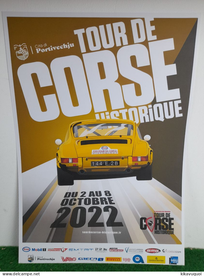 COURSE AUTOMOBILE - TOUR DE CORSE 2022 - AFFICHE POSTER - Voitures