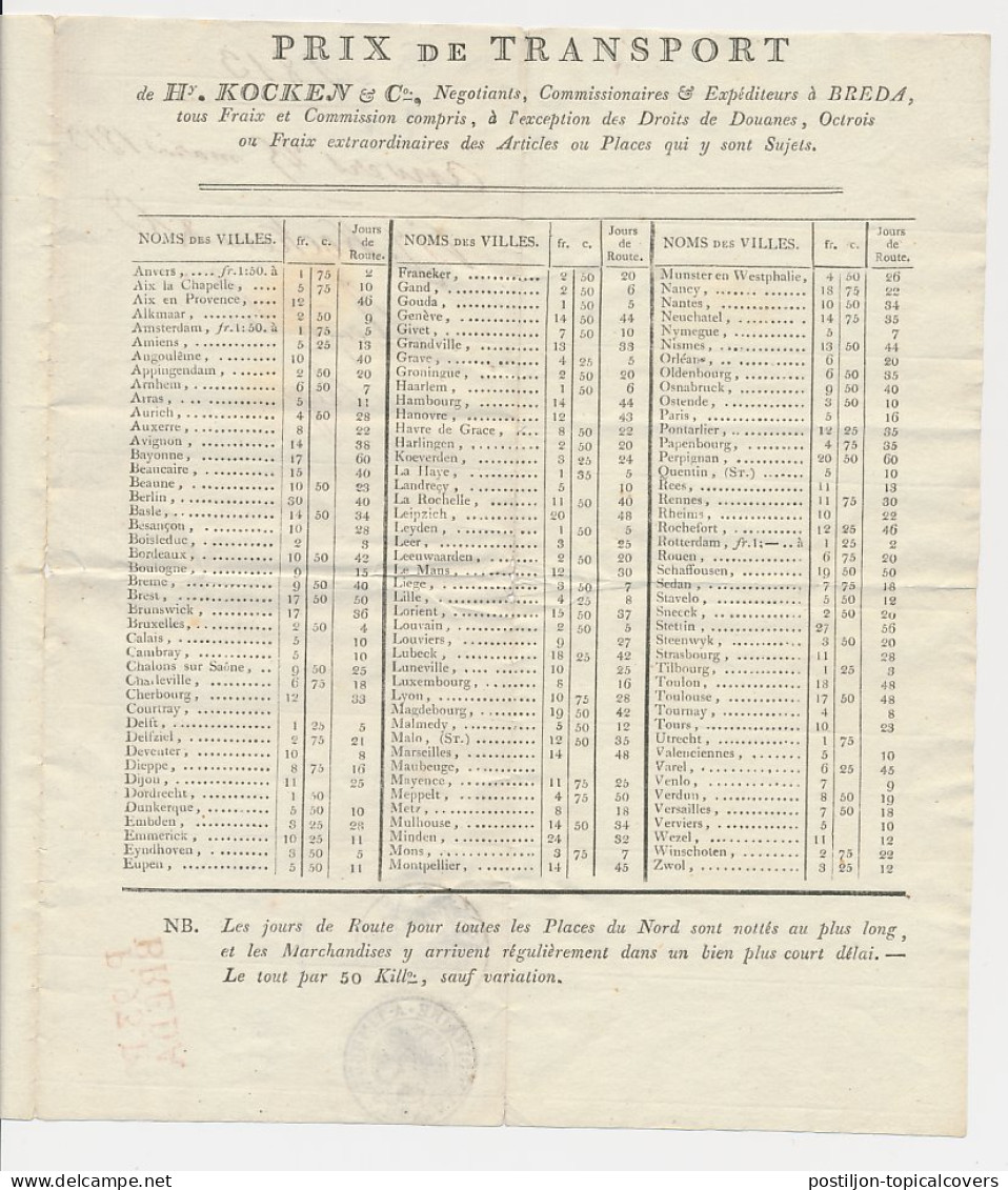 P.93.P. BREDA 1813 - Drukwerk / Fiscaal - ...-1852 Préphilatélie