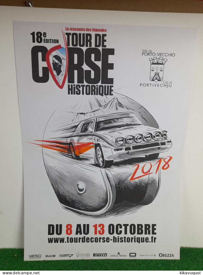 COURSE AUTOMOBILE - TOUR DE CORSE 2018 - AFFICHE POSTER - Cars