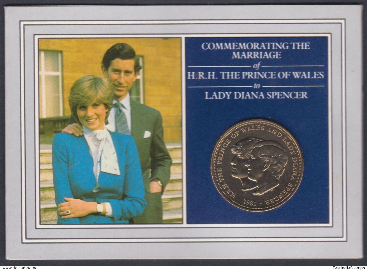 GB Great Britain 1981 Prince Of Wales, Charles, Lady Diana Spencer, Medal, Marriage, Wedding, Royal, Royalty - Berühmte Frauen