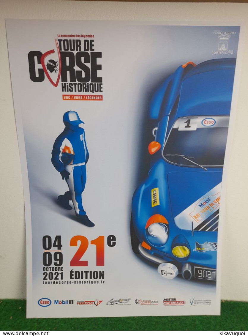 COURSE AUTOMOBILE - TOUR DE CORSE 2021 - AFFICHE POSTER - Voitures
