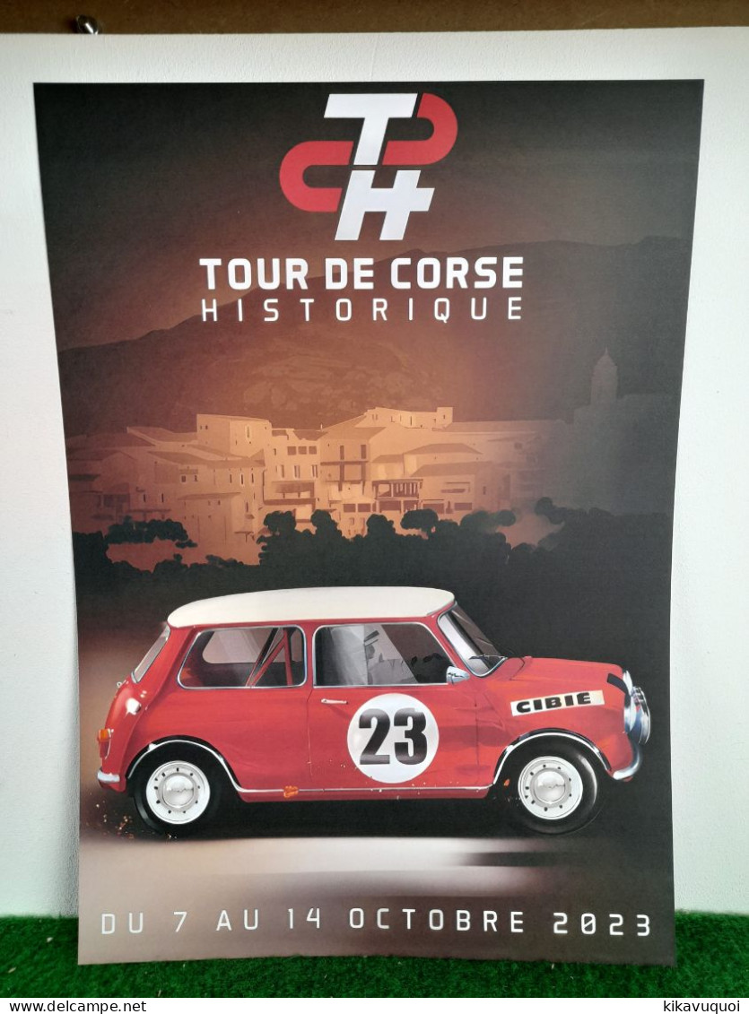 COURSE AUTOMOBILE - TOUR DE CORSE 2023 - AFFICHE POSTER - Voitures
