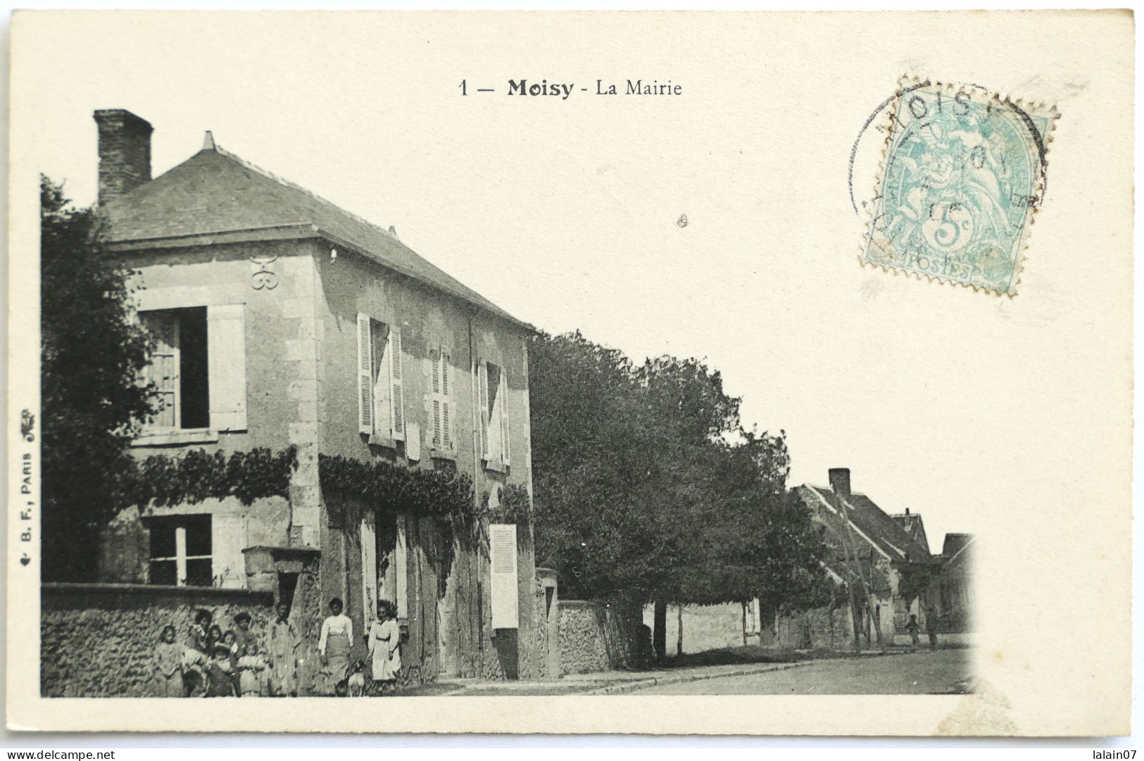 C. P. A. : 41 : MOISY : La Mairie, Animé, Timbre En 1905 - Autres & Non Classés