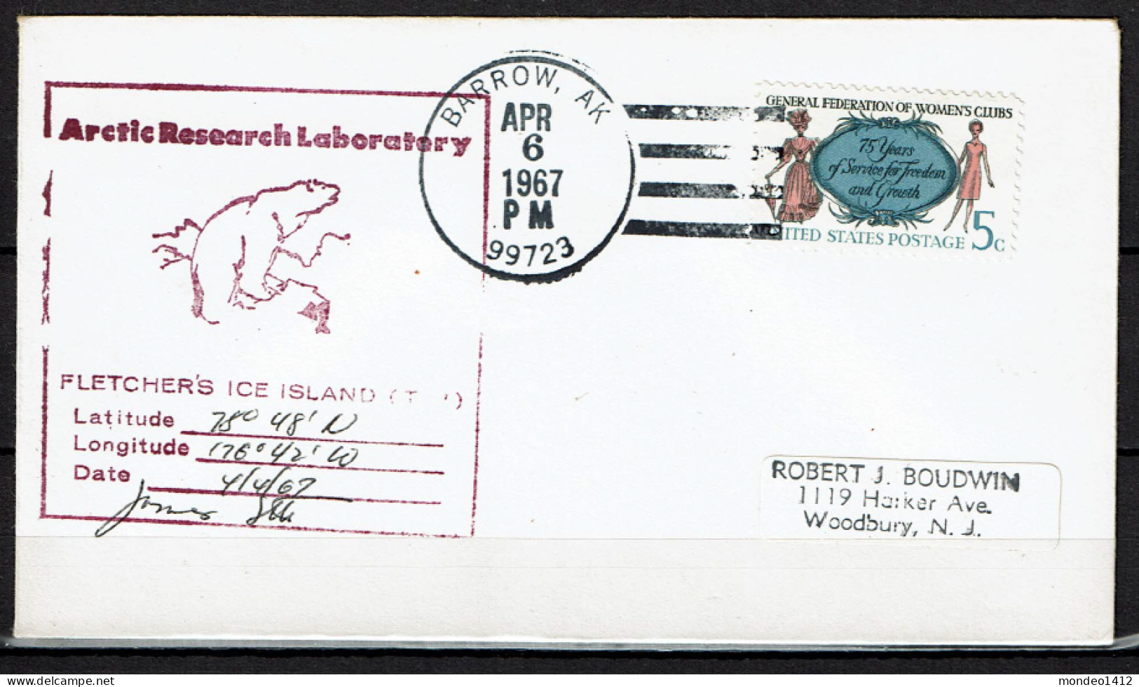 Arctic Research Laboratory - Fletcher's Ice Island - Signature - Cover - Andere & Zonder Classificatie