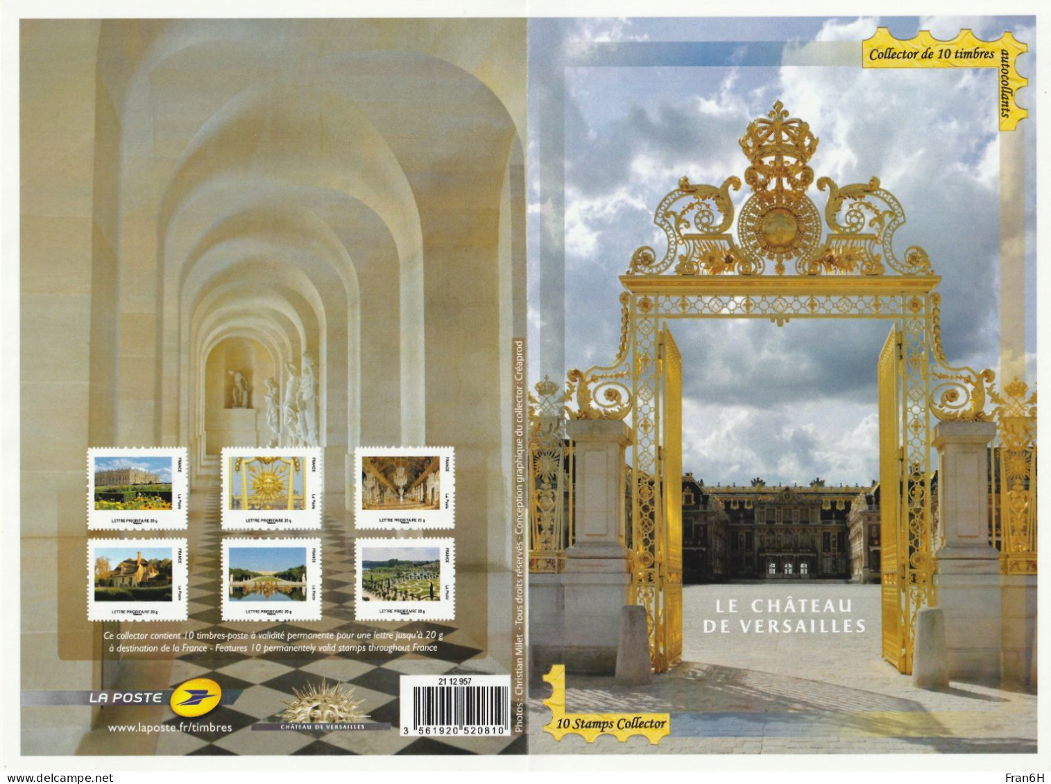 Collector 2012 - Versailles - 10 TVP - Neuf - Autoadhesif - Autocollant - Collectors