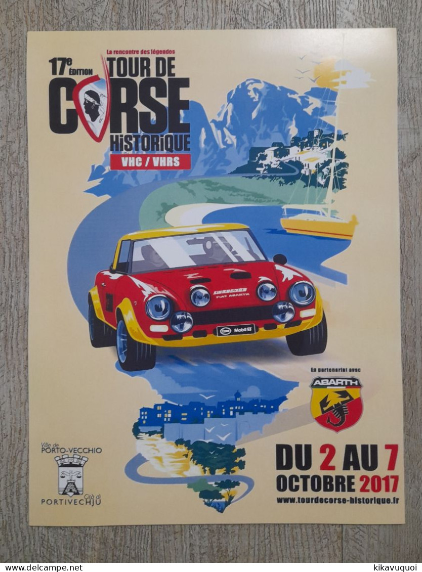 COURSE AUTOMOBILE - TOUR DE CORSE 2017 - AFFICHE POSTER - Cars