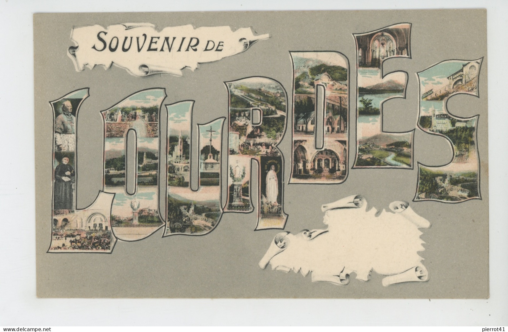 LOURDES - Jolie Carte Vues Multiples "Souvenir De LOURDES " - Lourdes