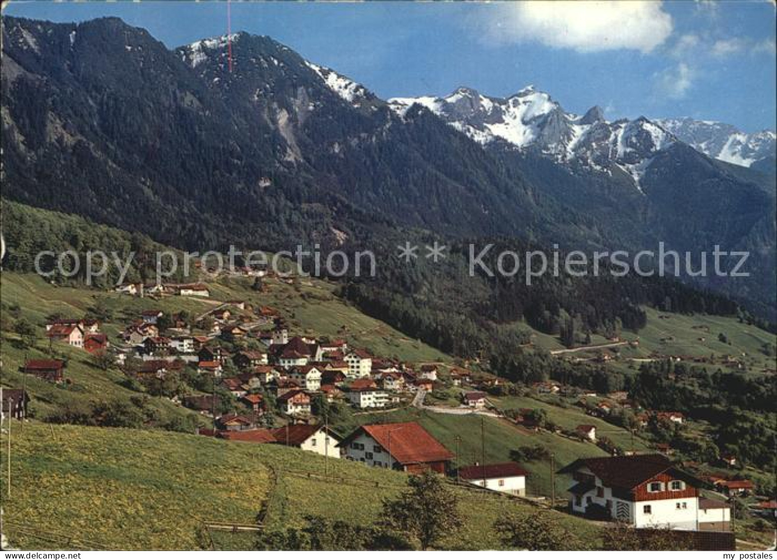 72579517 Triesenberg Walsersiedlung Mit Rappenstein Falknis Alpen Triesenberg - Liechtenstein