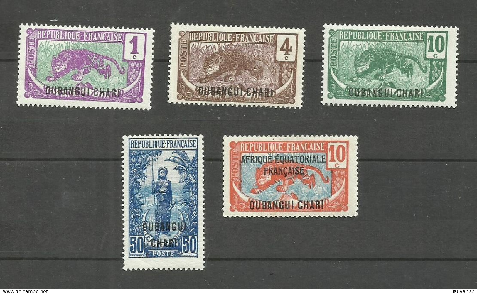 OUBANGUI N°25, 27, 29, 37, 63 Neufs Avec Charnière* Cote 8.10€ - Unused Stamps