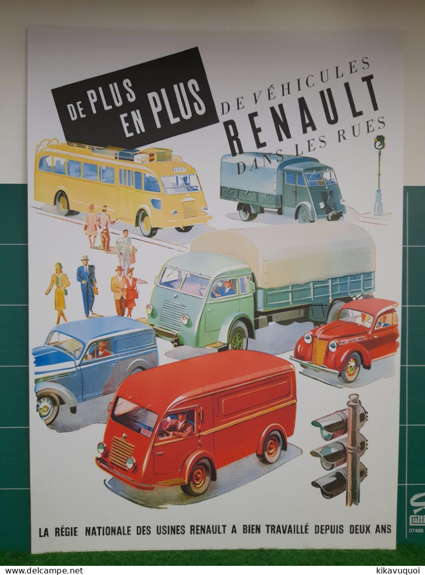 RENAULT - DE PLUS EN PLUS - AFFICHE POSTER - Cars