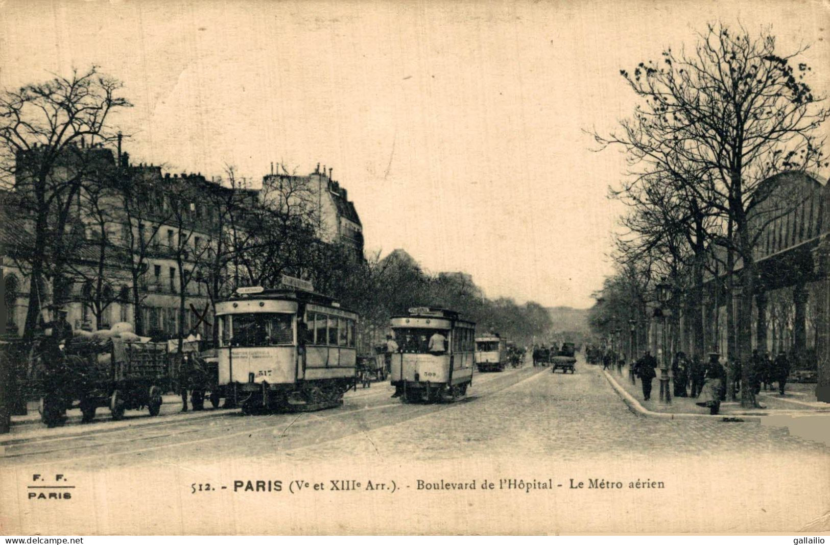 PARIS BOULEVARD DE L'HOPITAL LE METRO AERIEN - Arrondissement: 05
