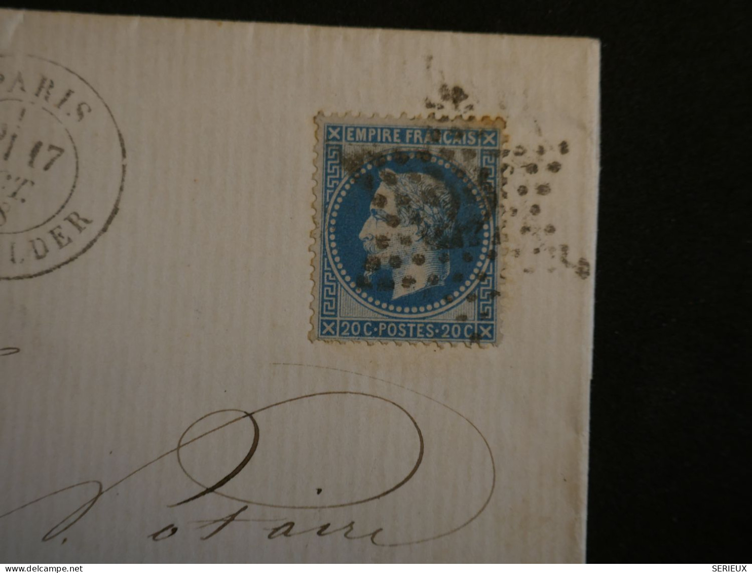 DP4  FRANCE  BELLE LETTRE  1868  ETOILE DE PARIS N° 22 HELDER  A SEDAN   +LAURé N° 29 +AFF. INTERESSANT++ - 1849-1876: Période Classique