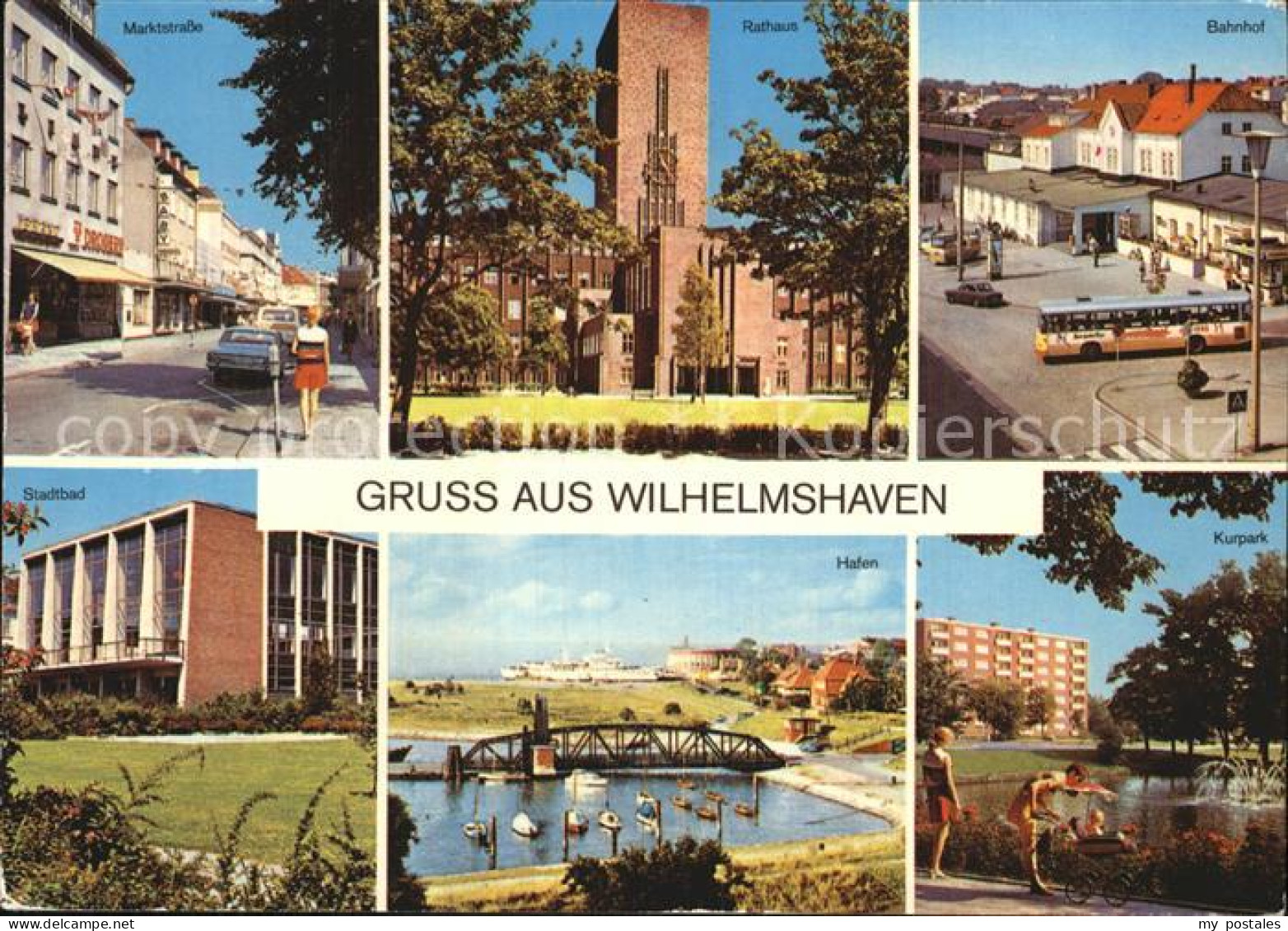 72579235 Wilhelmshaven Marktstrasse Rathaus Bahnhof Hafen Stadtbad Kurpark Wilhe - Wilhelmshaven