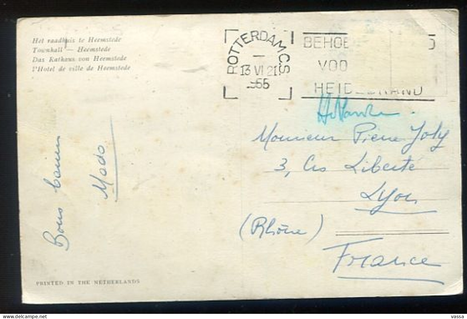 Netherlands - Heemstede - Raadhuis. Posted 1955 - Other & Unclassified