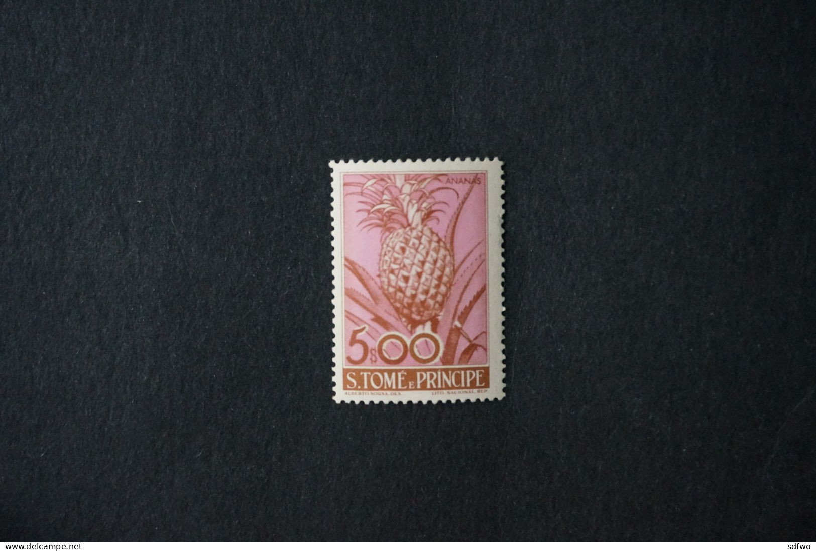 (T4) St. Thomas - 1948 Fruits 5$00 - Af. 344 - MNH - St. Thomas & Prince