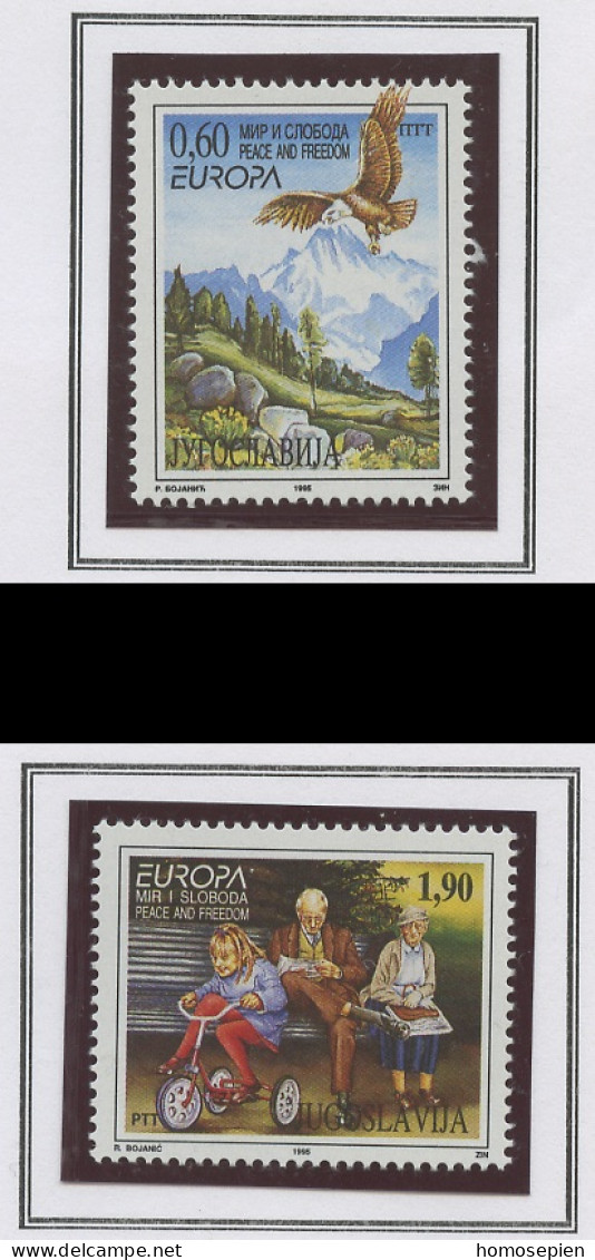 Yougoslavie - Jugoslawien - Yugoslavia 1995 Y&T N°2572 à 2573 - Michel N°2712 à 2713 *** - EUROPA - Neufs