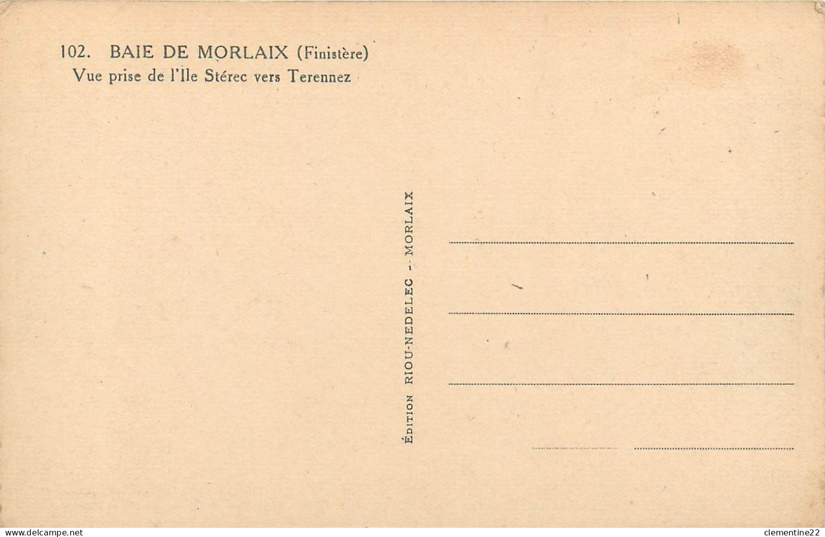 Morlaix - Vue Prise De L'ile Stérec Vers Terennez  ( Scan Recto Et Verso) - Morlaix