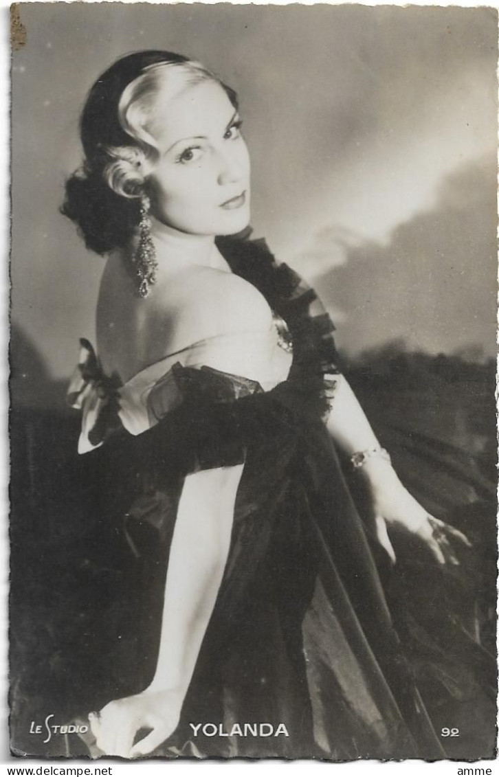 Vintage Postcard * Cinema Actress - Film  -  Yolanda - Acteurs