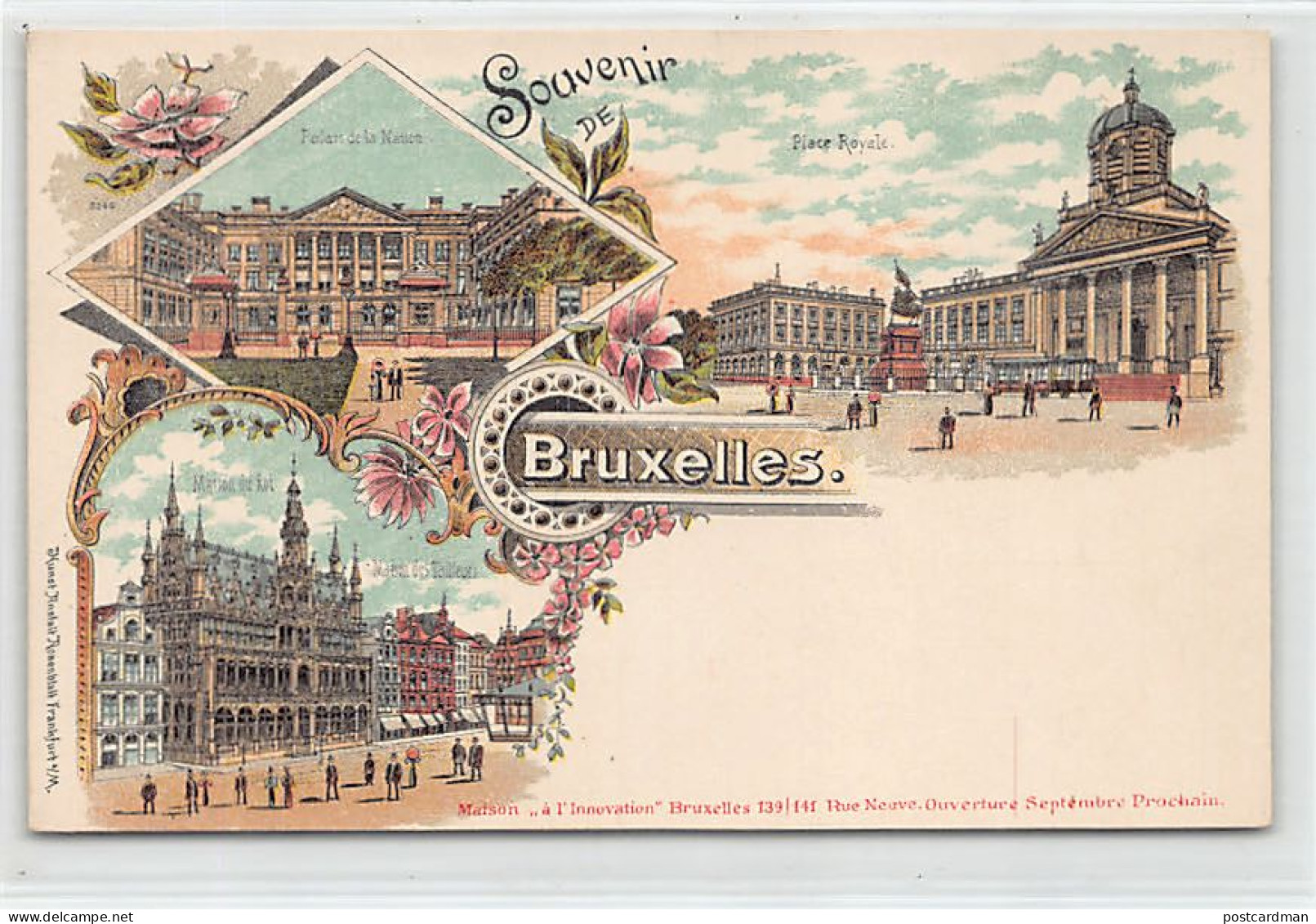 Belgique - BRUXELLES - LITHO - Place Royale - Palais De La Nation - Maison Du Roi - Ed. À L'Innovation - Panoramic Views