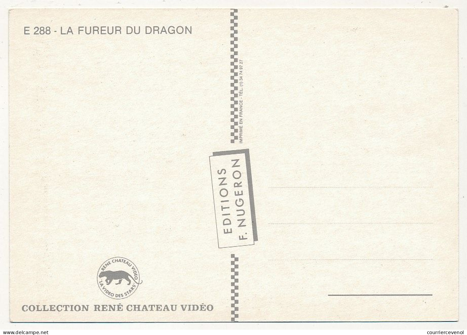 CPM - La Fureur Du Dragon - Bruce Lee - Plakate Auf Karten