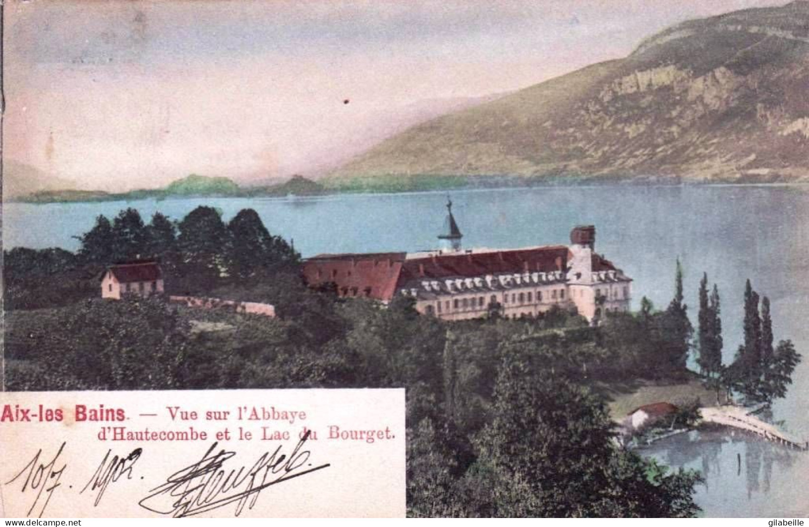 73 - Savoie -  AIX  Les BAINS - Vue Sur L Abbaye D Hautecombe Et Le Lac Du Bourget - Aix Les Bains