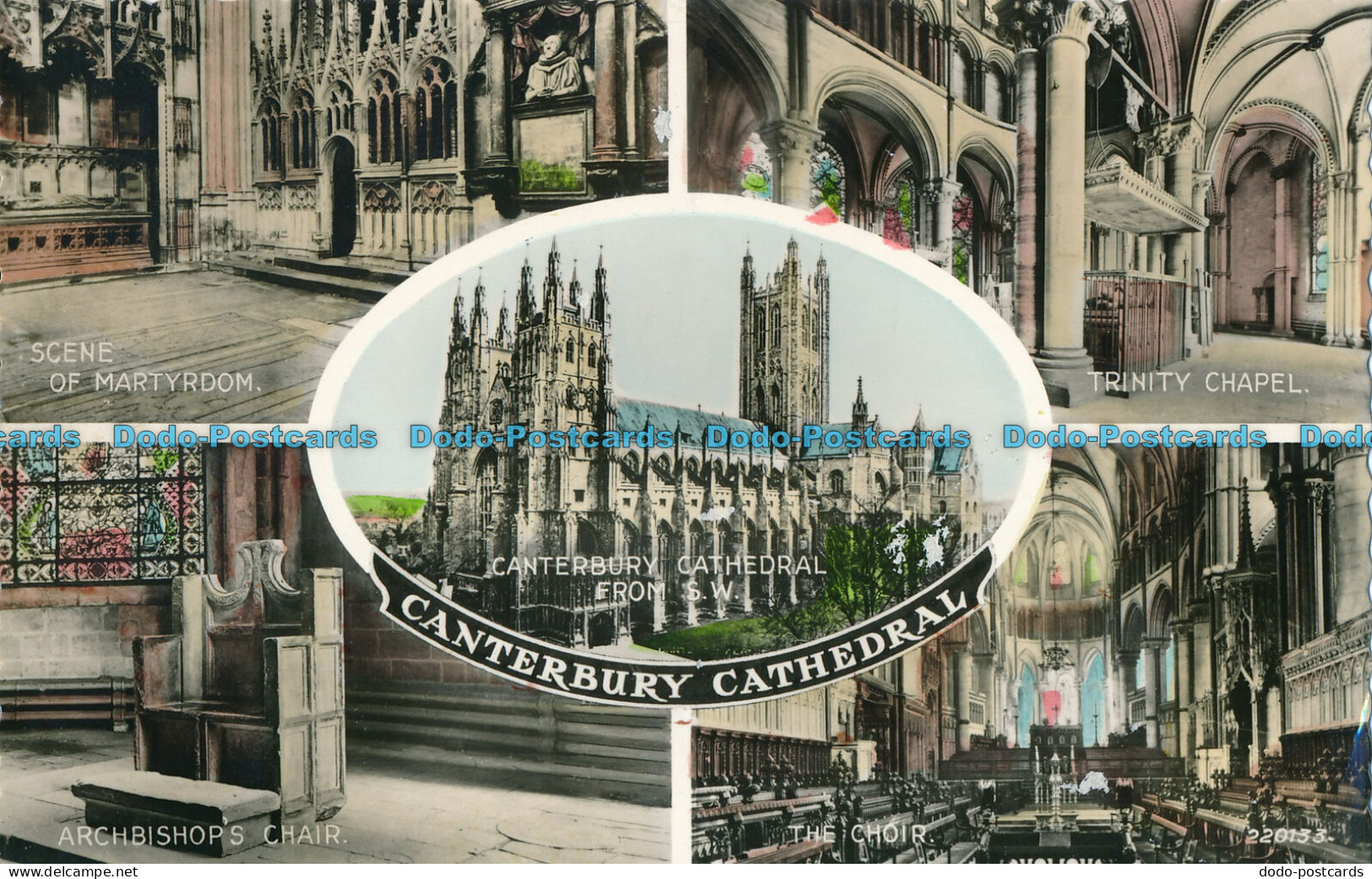 R002685 Canterbury Cathedral. Multi View. Valentine. RP - Welt