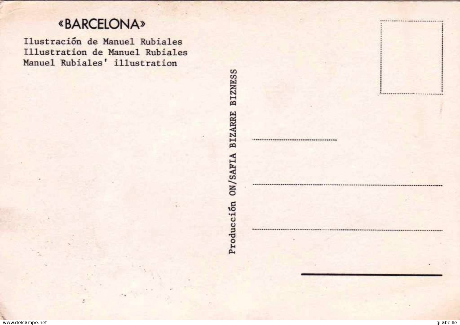 Publicité -  Barcelone -  BARCELONA Mon Amour - Werbepostkarten