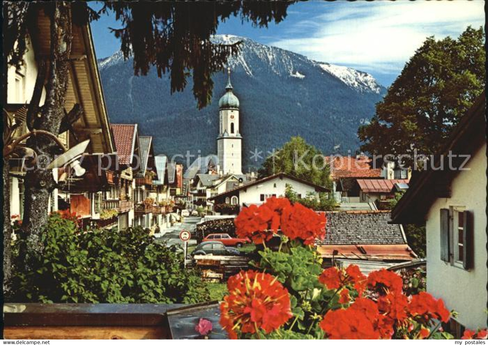 72578728 Garmisch-Partenkirchen Sonnenstrasse Mit Pfarrkirche St. Martin Garmisc - Garmisch-Partenkirchen