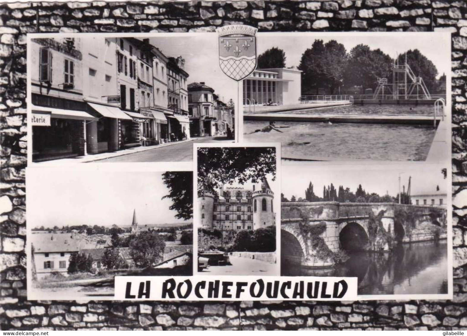 16 - Charente -  LA ROCHEFOUCAULD - Rue Des Halles - La Piscine - Le Pont Sur La Tardoire - Autres & Non Classés