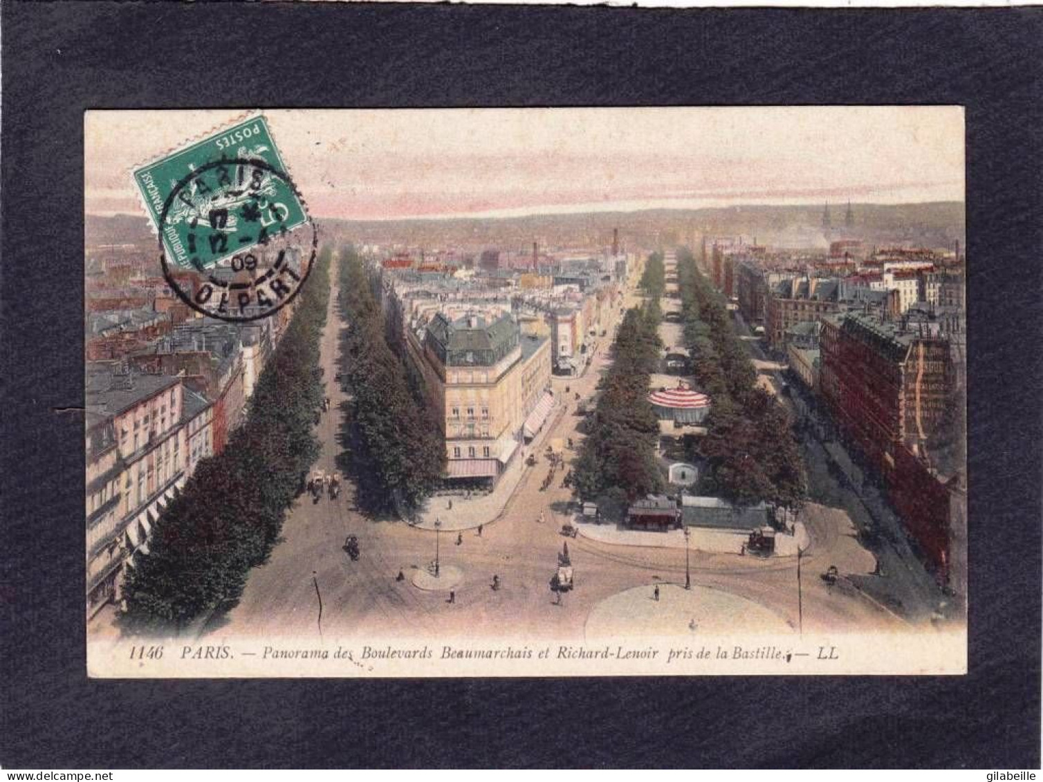 75 - PARIS 11 - Panorama Des Boulevards Beaumarchais Et Boulevard Richard Lenoir Pris De La Bastille - Arrondissement: 11