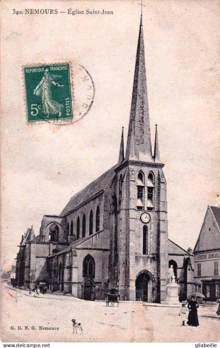 77 - Seine Et Marne -  NEMOURS -  L église Saint Jean Baptiste - Nemours