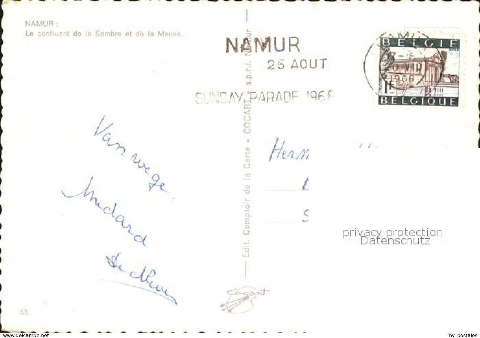 72578704 Namur Sur Meuse Fliegeraufnahme Meuse  - Namur