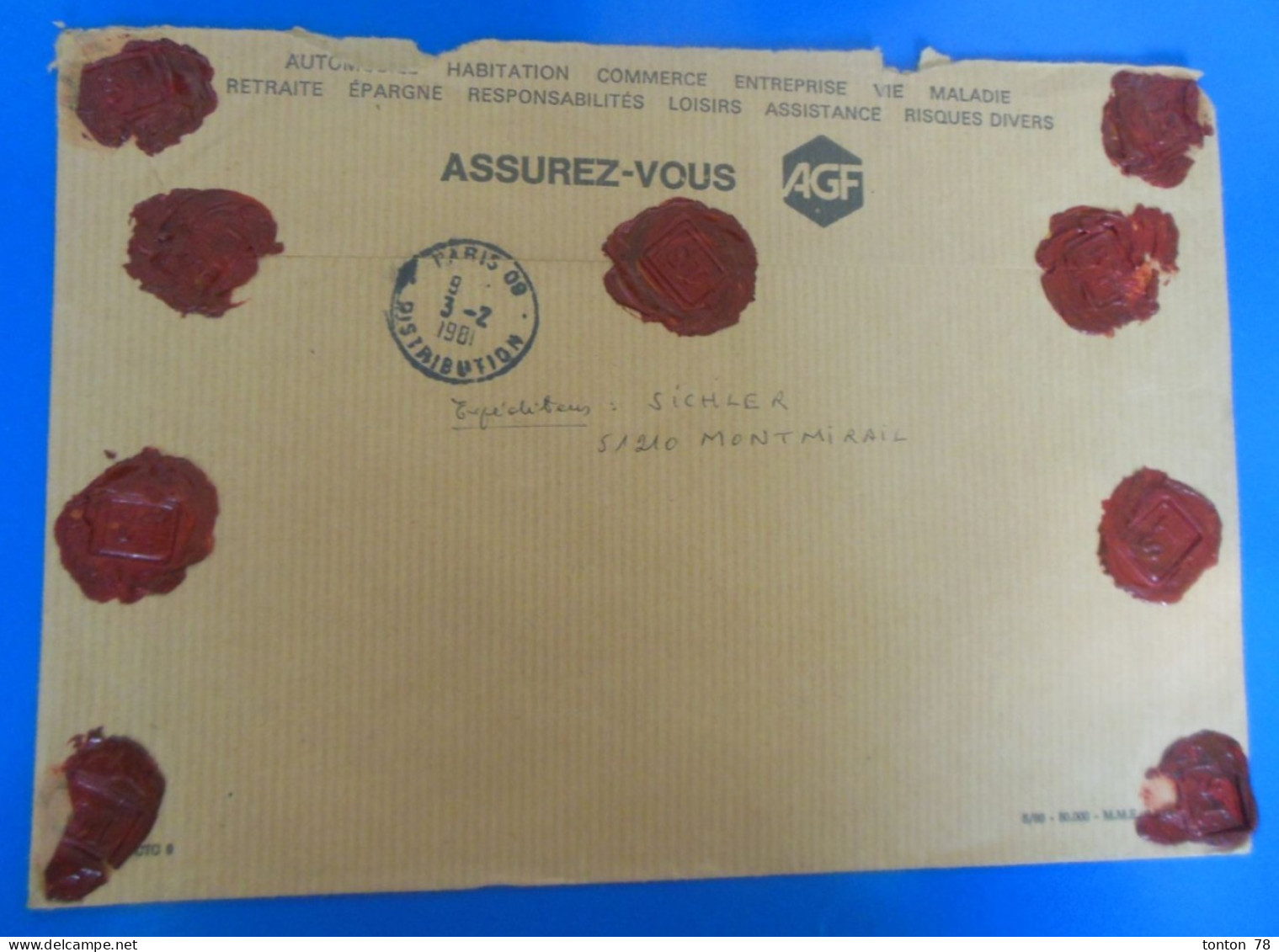 LETTRE CHARGEE DE FRANCE  -  1981  -  RECTO VERSO - Cartas & Documentos