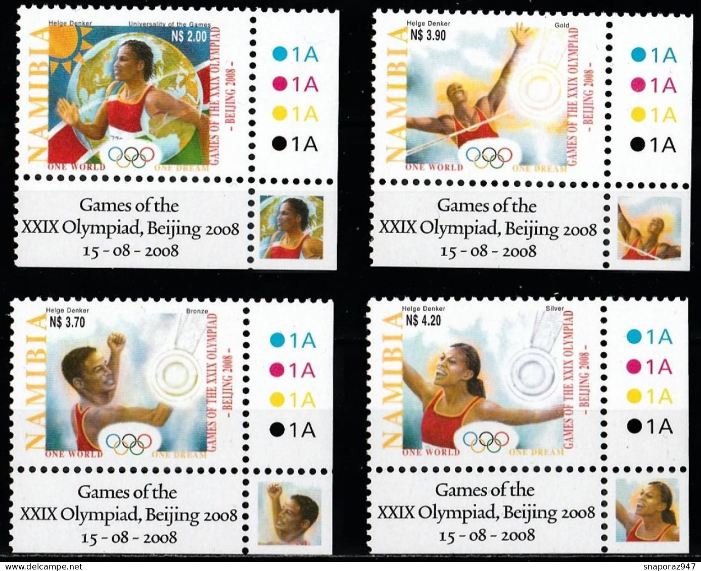 2008 Namibia  "Pekino 2008" Olyimpic Games Set MNH** B409 - Summer 1968: Mexico City